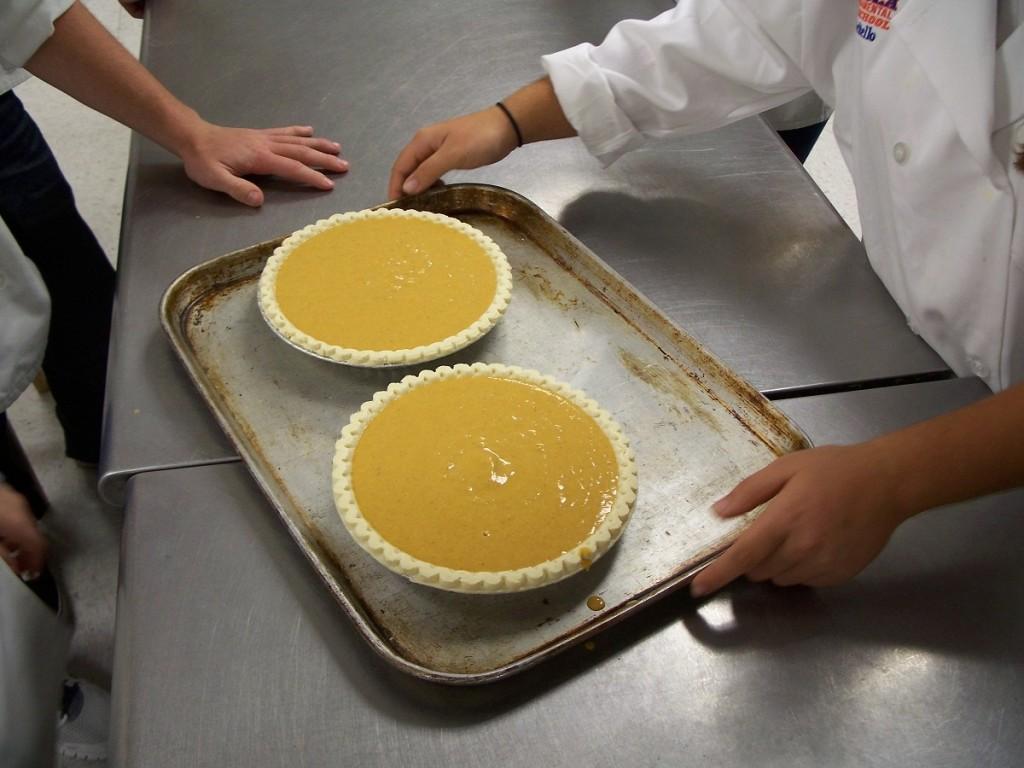 Two pumpkin pies from last years Culinary Pie sale.