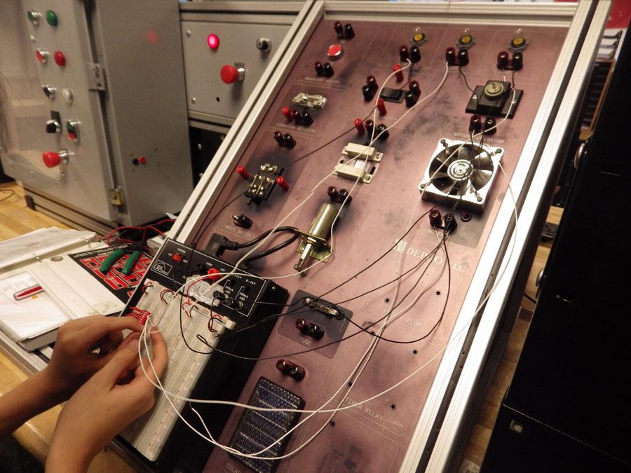 One of the groups that the prep rally will recognize is the robotics team, which works in the engineering lab with tools like this one.