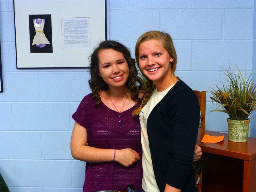 Salutatorian Megan Johnson and Valedictorian Christina Tournant