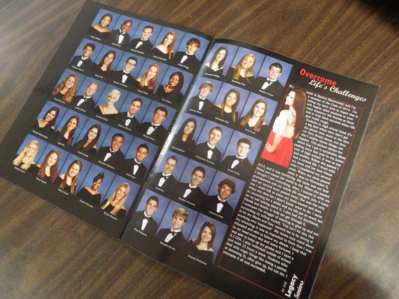 This file picture shows an  old OFHS yearbook senior spread.