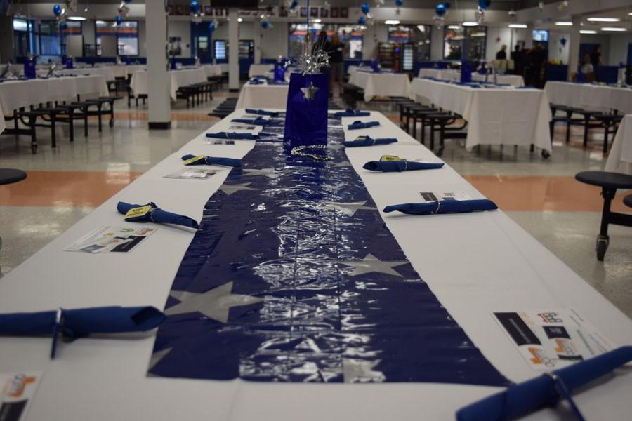 Table for the senior breakfast. 