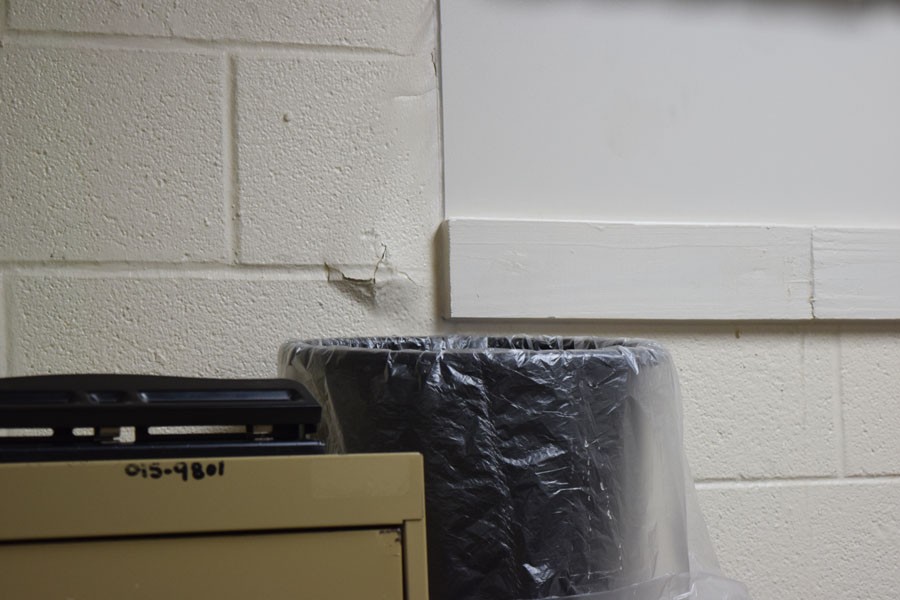 Mrs. Iovino's room suffers from multiple leaks. 