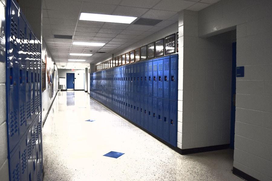 The Osceola hallways are frozen in 2015.