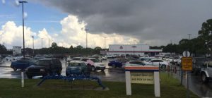 Dark clouds and rain cover the sky over OFHS; however, clear skies are on the horizon. 