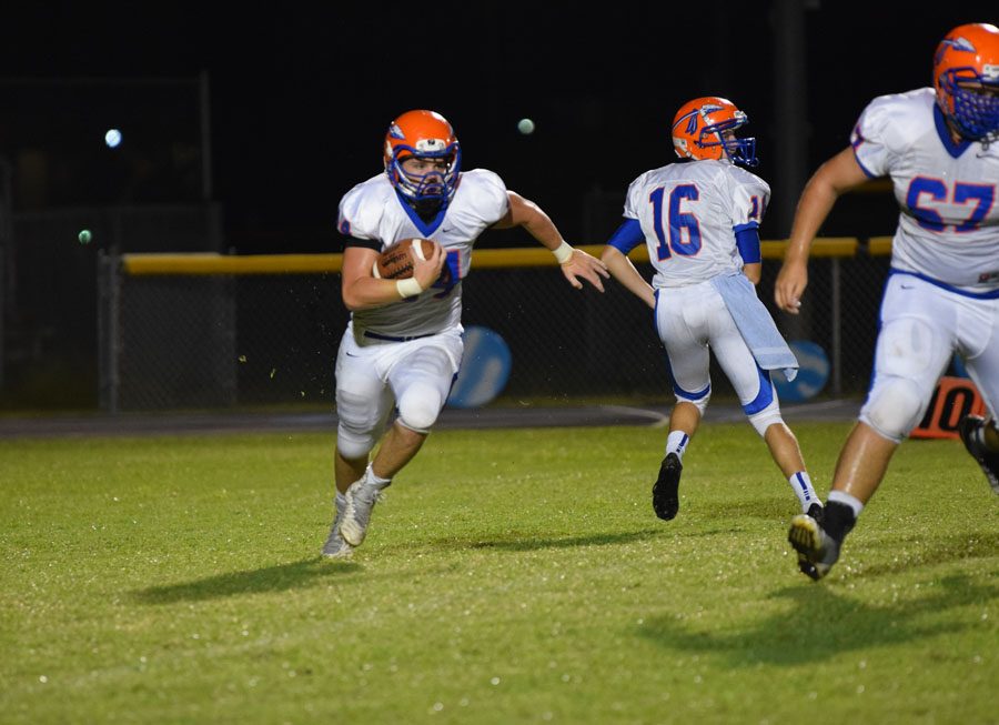 Junior running back Seth Boling runs the ball for a big gain against Pinellas Park. September 14th, 2016