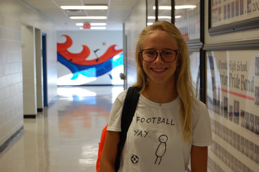 Taylor Stone, 9th grade, makes OHS history by being the youngest runner to break records on the team. 