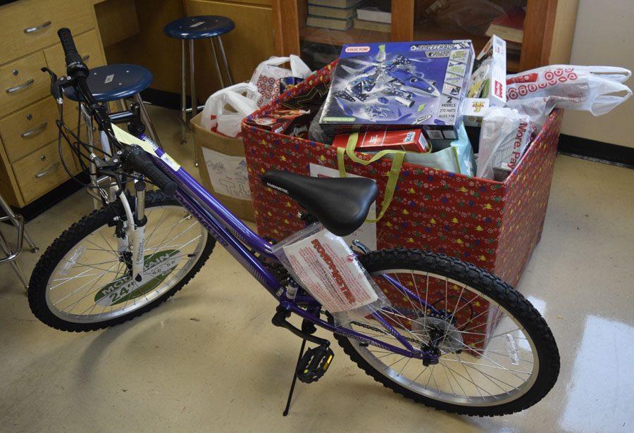 Toys collected from NHS are stored in Mrs. Fergusons room.