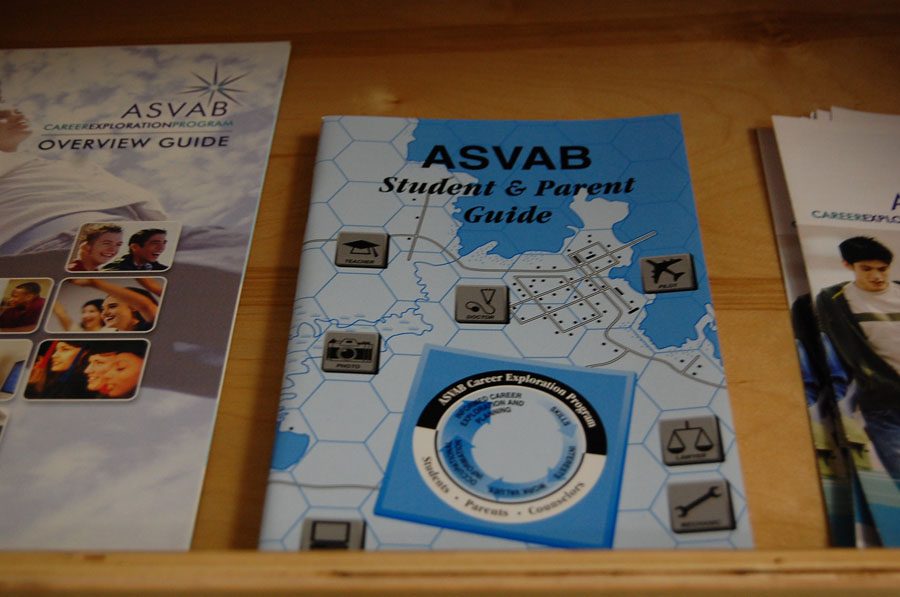 There are study guides available in the front office for the students interested in taking the ASVAB.