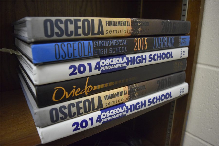 These are previous yearbooks from OFHS.  The 2018-19 yearbook just received an Honorable Mention in the Balfour national publication, Yearbook, Yearbook.