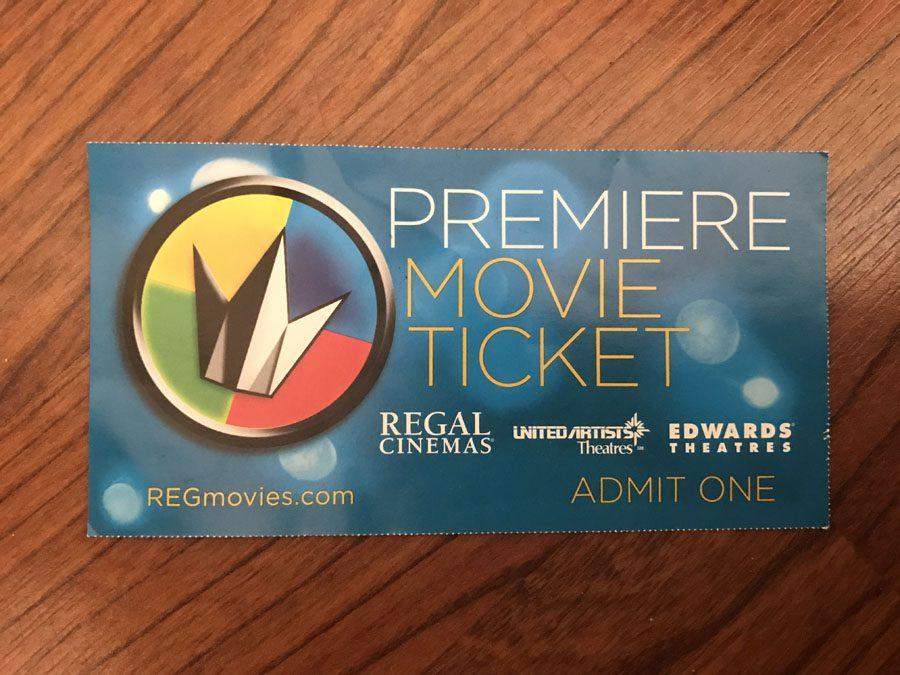 Movie tickets from going to the movie theater (from 2017). 