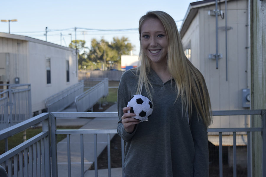 Senior Leah Pecora hopes to learn some new soccer moves down in Mexico.