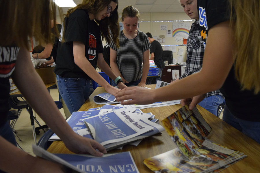 April edition includes graduation details, editorial on Trump