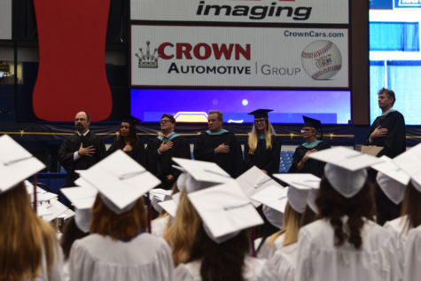 This is a picture of the 2018 senior class graduation at Tropicana Field.