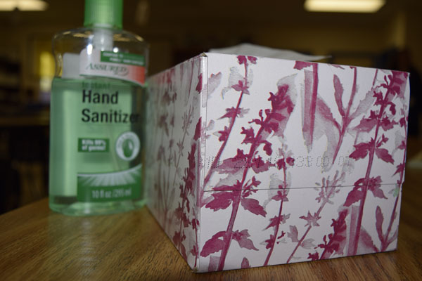 Materials like tissues and hand sanitizer are key flu fighters.