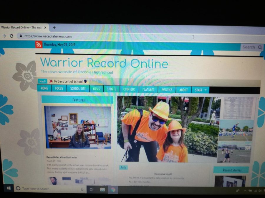 Journalism students create all of the content on The Warrior Record website.
