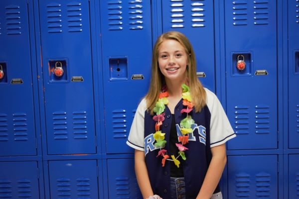 Payton St. Cyr wears a Rays jersey after they clinched the Wild Card last Friday.