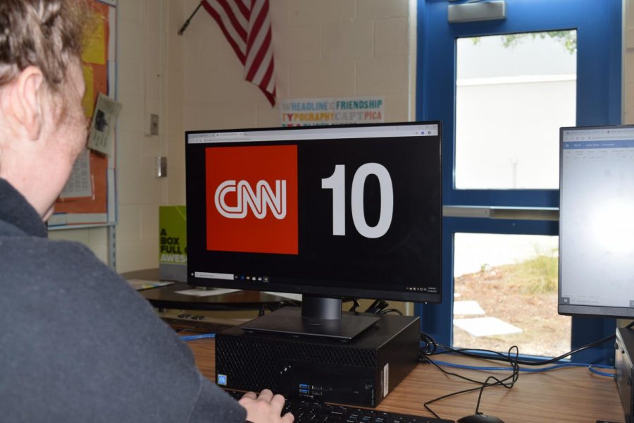 Raine Lester, 12th grade, watches CNN 10 to get her daily news.