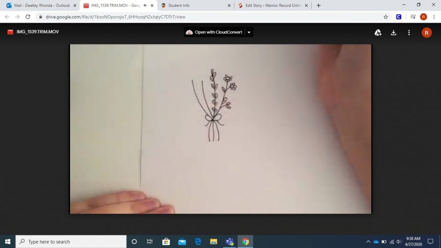 How to draw a bouquet on a card for Mother's Day
