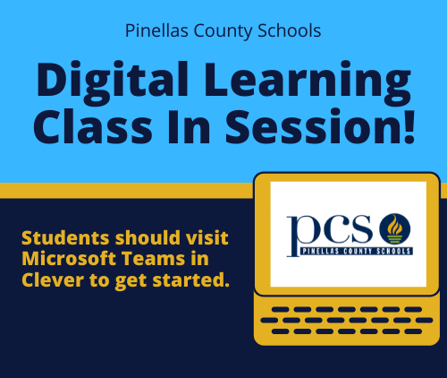 Schooling is online through the Pinellas County School Board.