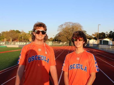 Tyler and Dillon Secor take a quick picture at St. Pete High School before the game on March 25th
