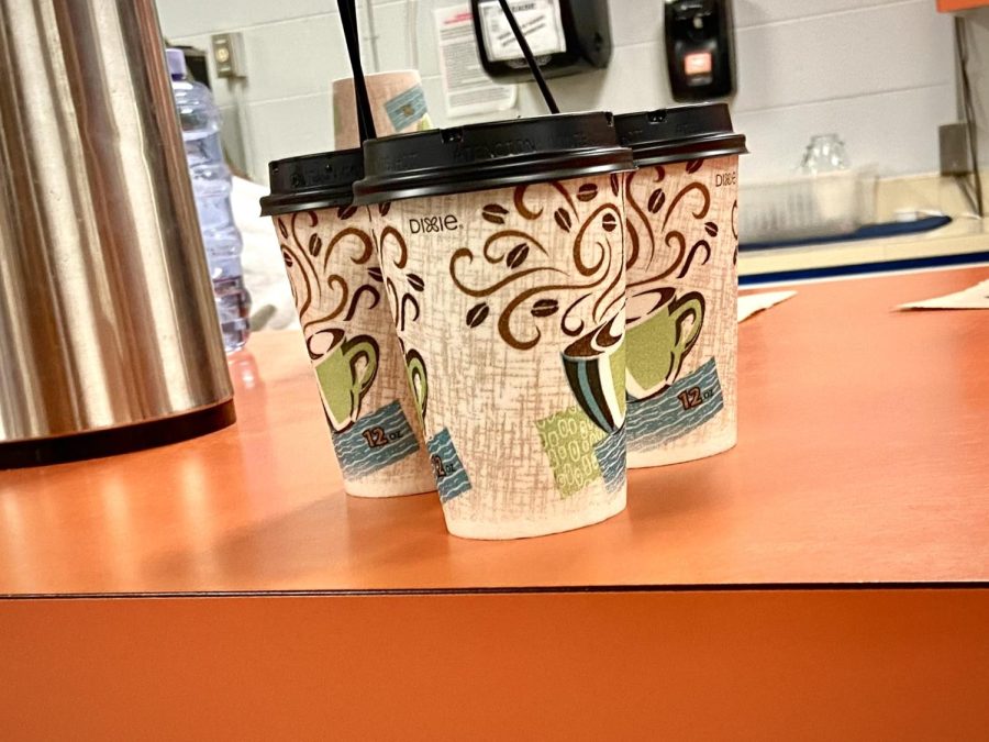 Not only hot coffee, but iced coffee and hot chocolate are available for purchase. 
