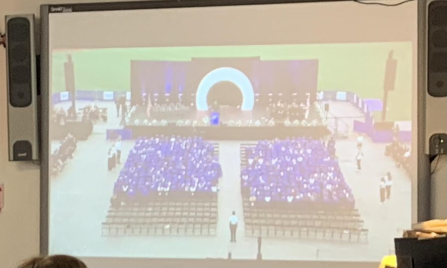 Warriors+at+school+watched+the+class+of+2023+graduate+on+a+livestream+broadcast+back+at+school+on+May+16th%2C+2023.+