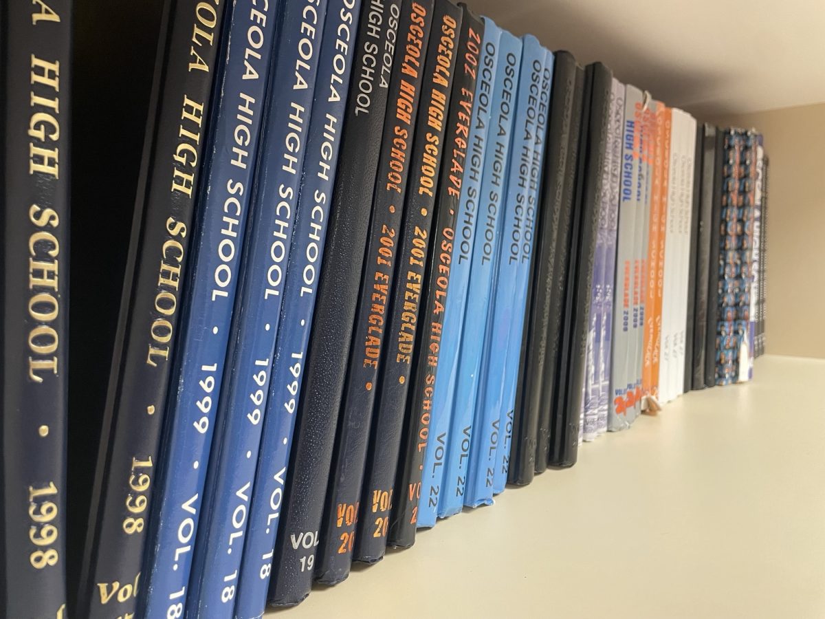 Yearbooks from previous years include photos and information about classes, sports, and clubs. 