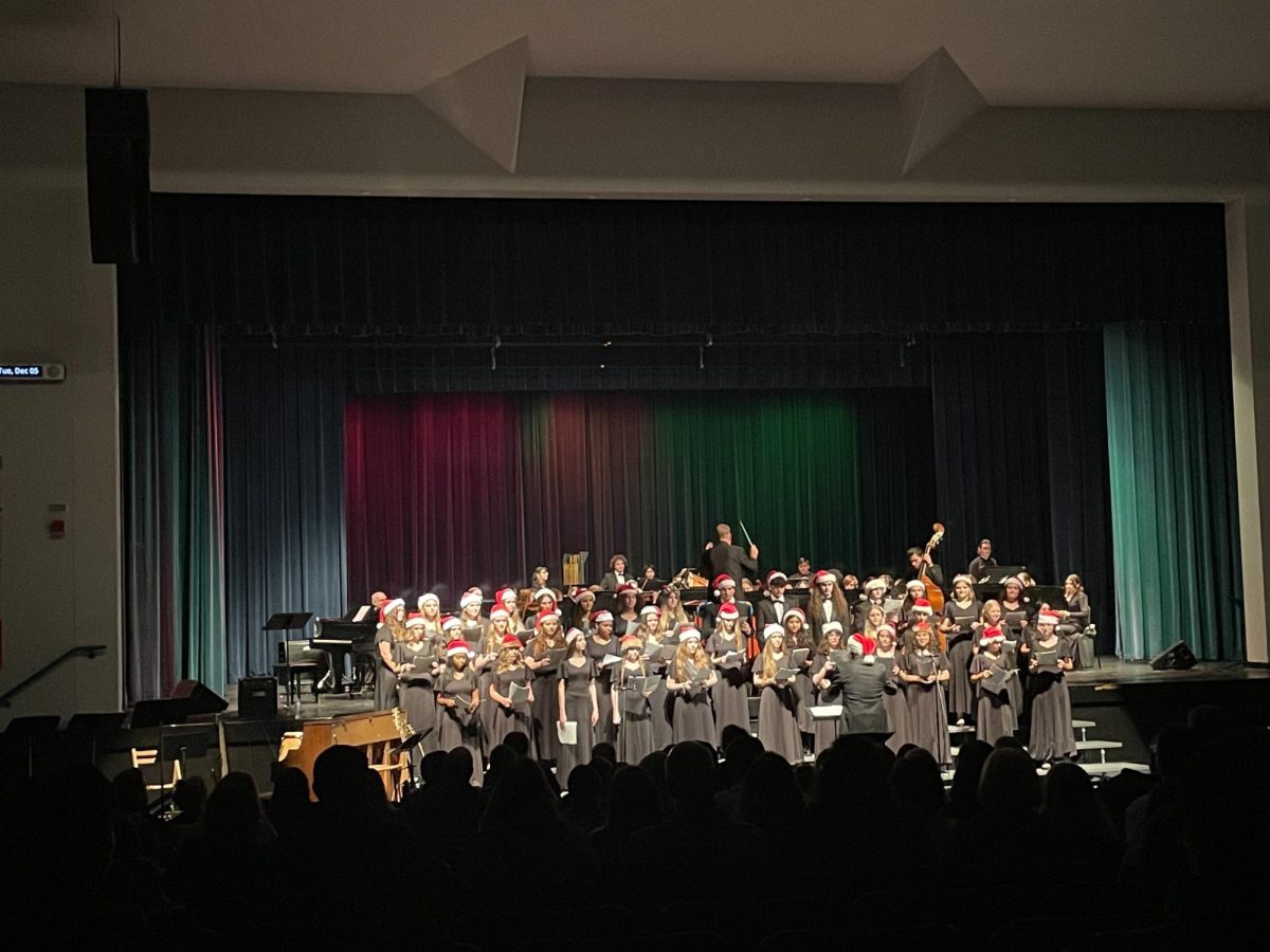 Students+in+chorus%2C+band%2C+and+orchestra+performed+in+the+2023+Winter+Concert.+
