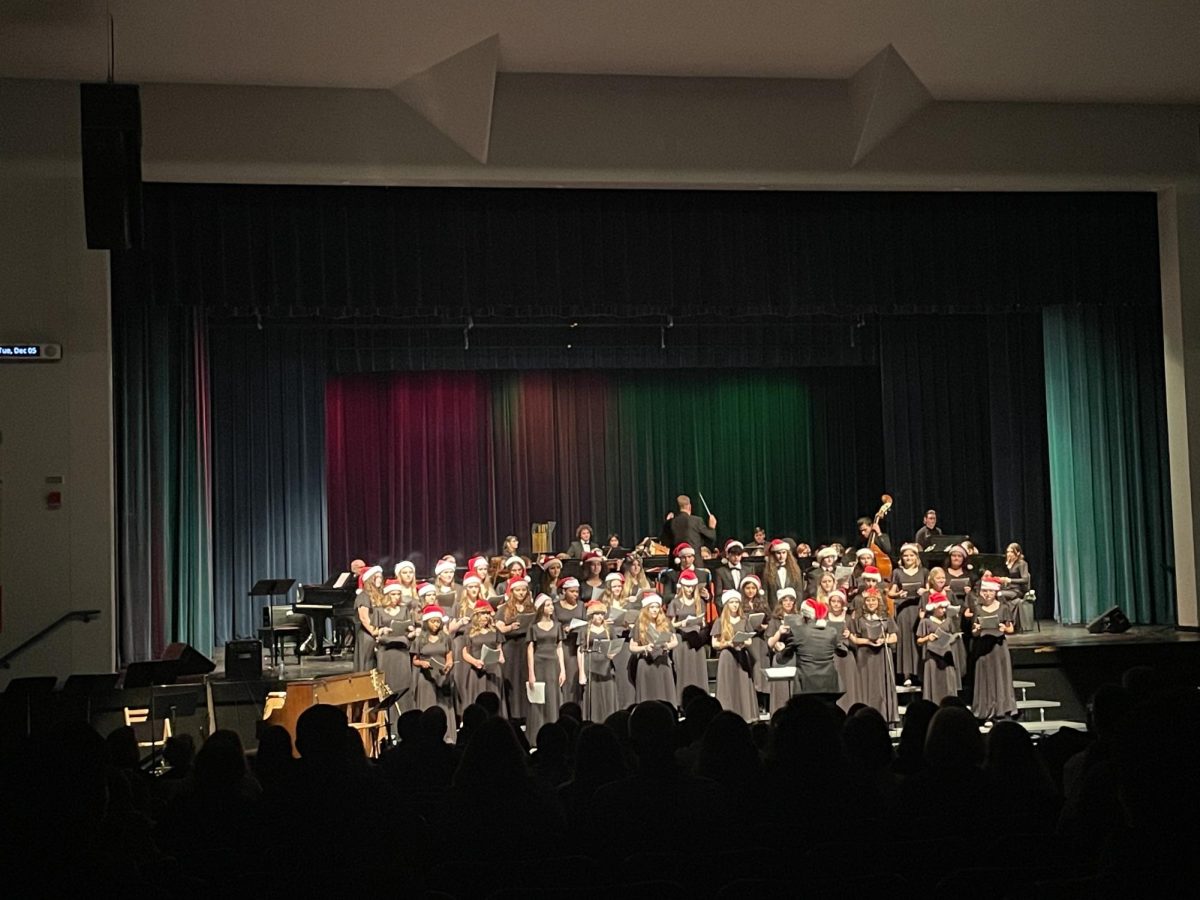 Students in chorus, band, and orchestra performed in the 2023 Winter Concert. 