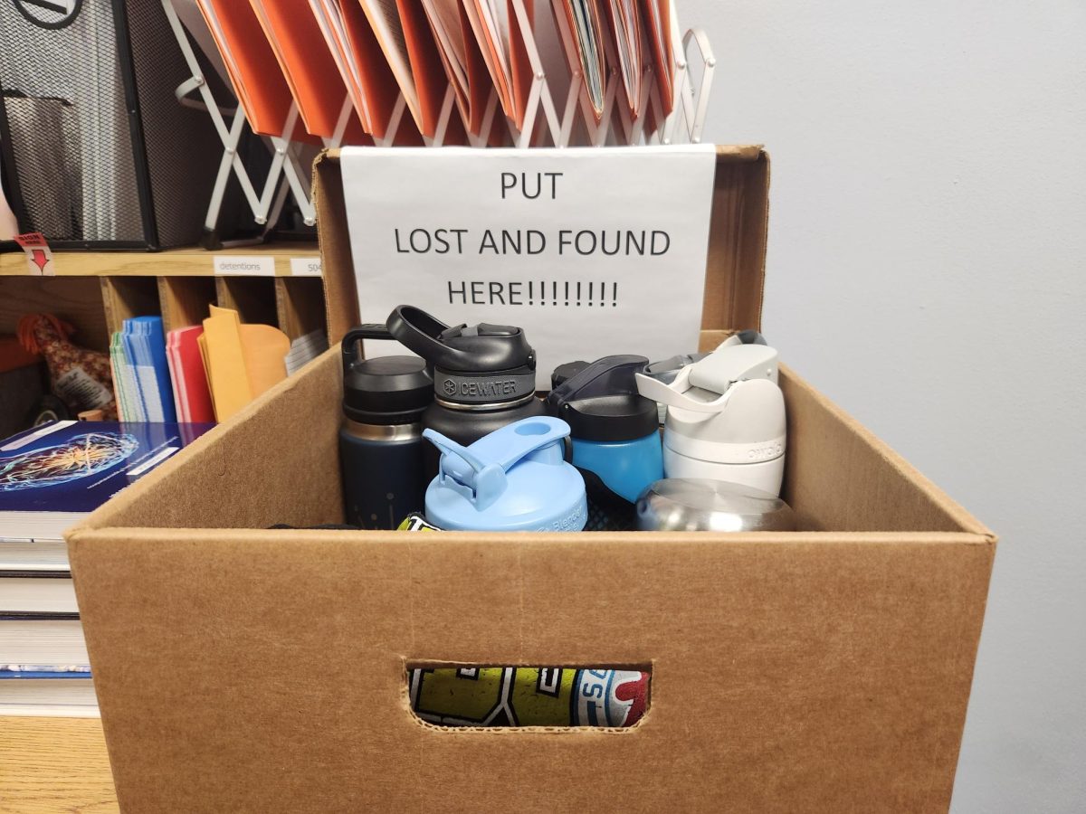 The Warrior lost and found box is in the the office with Ms. Bowling.