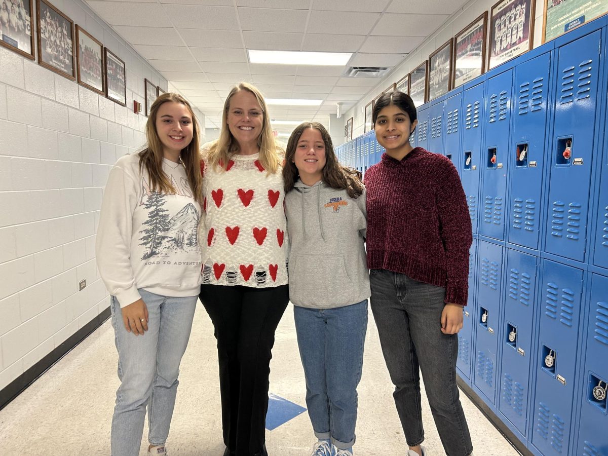 FBLA students recently attended a district award ceremony with Mrs. Loope.