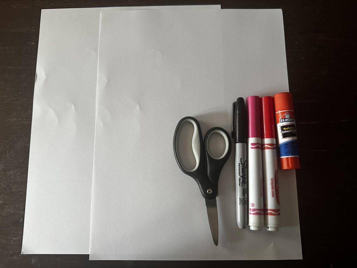Valentine's Day Craft materials.