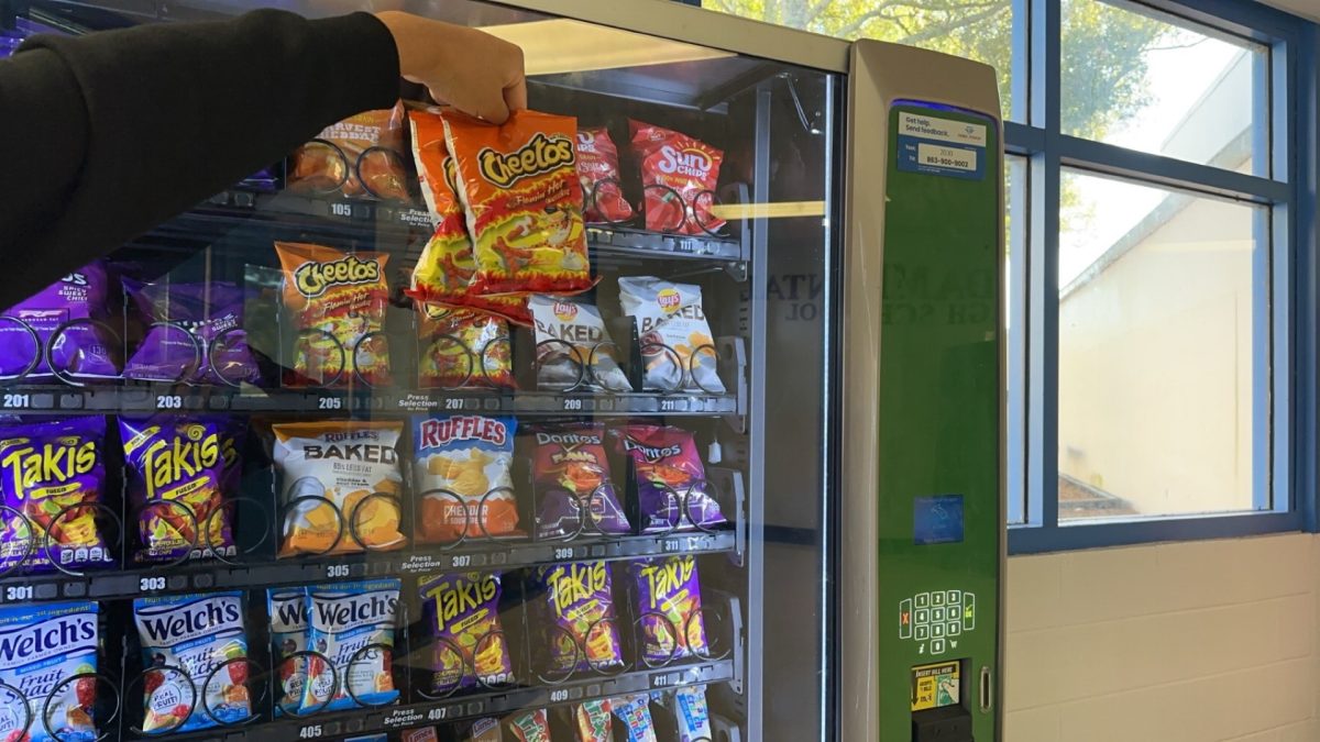 Flaming Hot Cheetos are the snack of the day in the Osceola vending machines.
