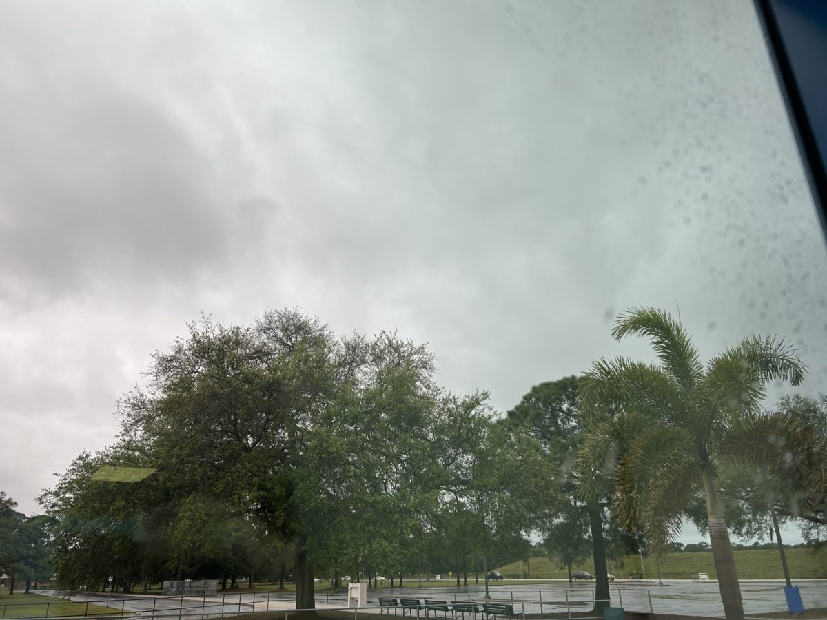 A picture capturing the very gloomy sky above Osceola Fundamental.