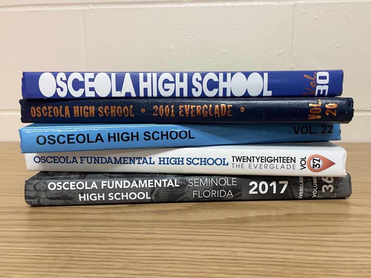 These are past year's yearbooks.