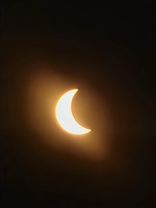 A student captured the solar eclipse on April 8th. 