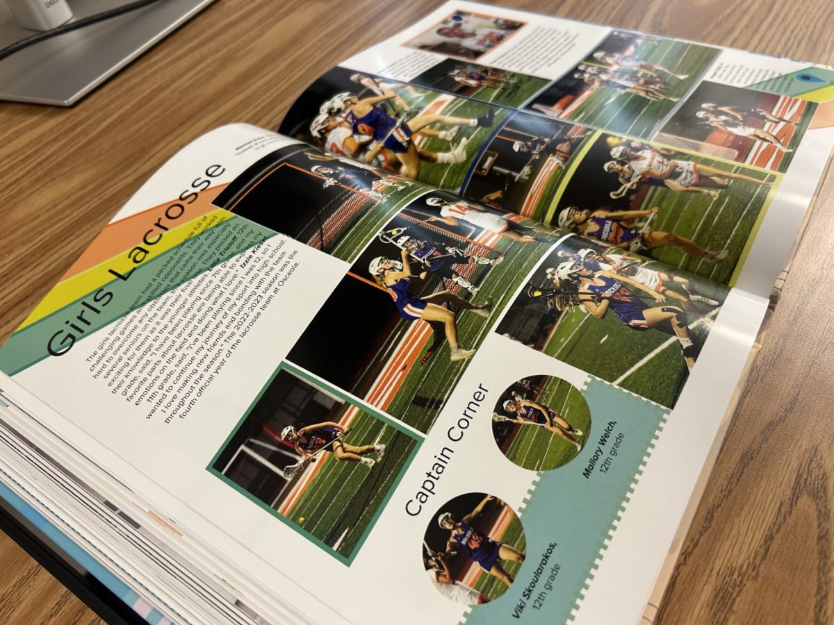 Last year's yearbook shows the girls lacrosse team during their fourth season.