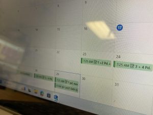 The 2023-2024 school year final exams have been marked on the calendar.