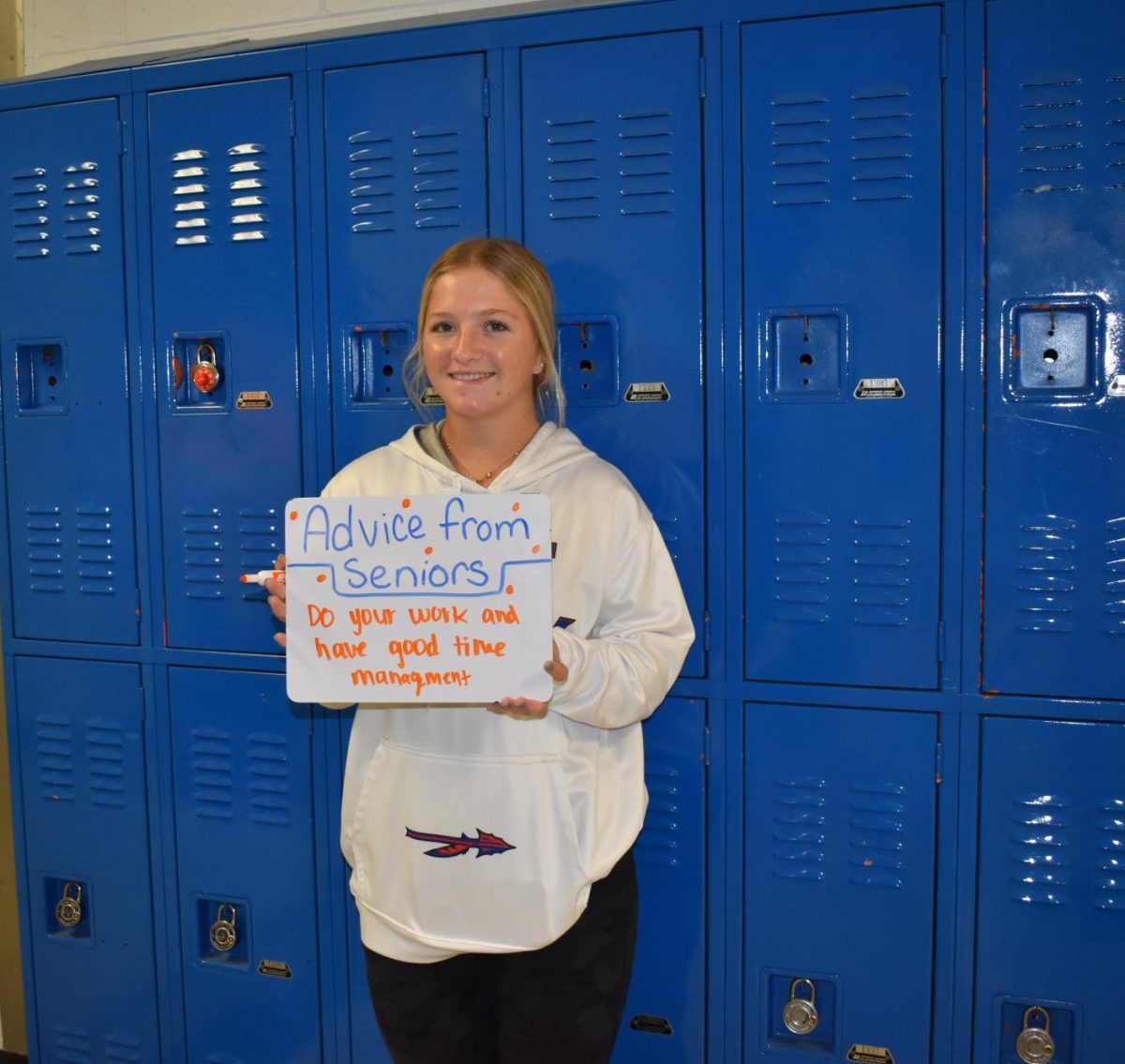 Jenna Neupaver says, "Do your work and have good time management."