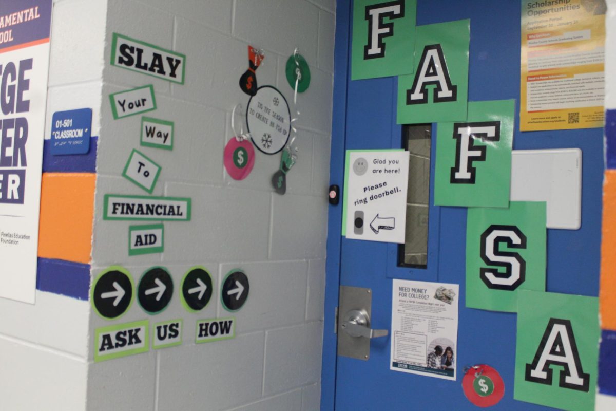 The College and Career center is located next to the media center, close to the art wing.