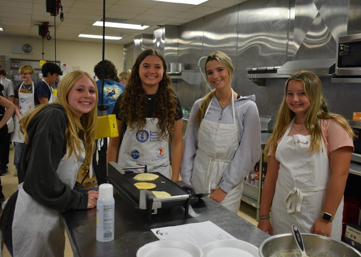 Students in culinary making some delicious pancakes.  