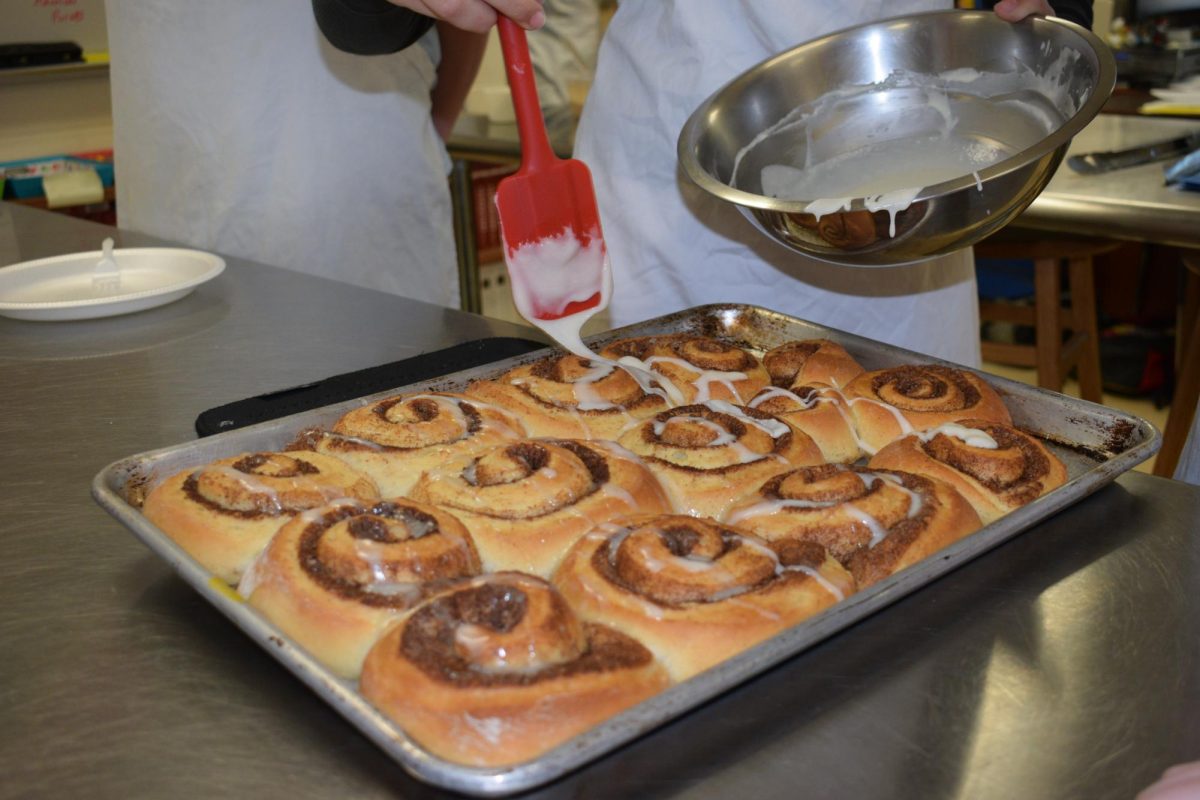 Cinnamon rolls hot and ready
