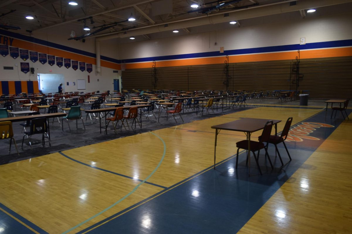 Desks in The Gym