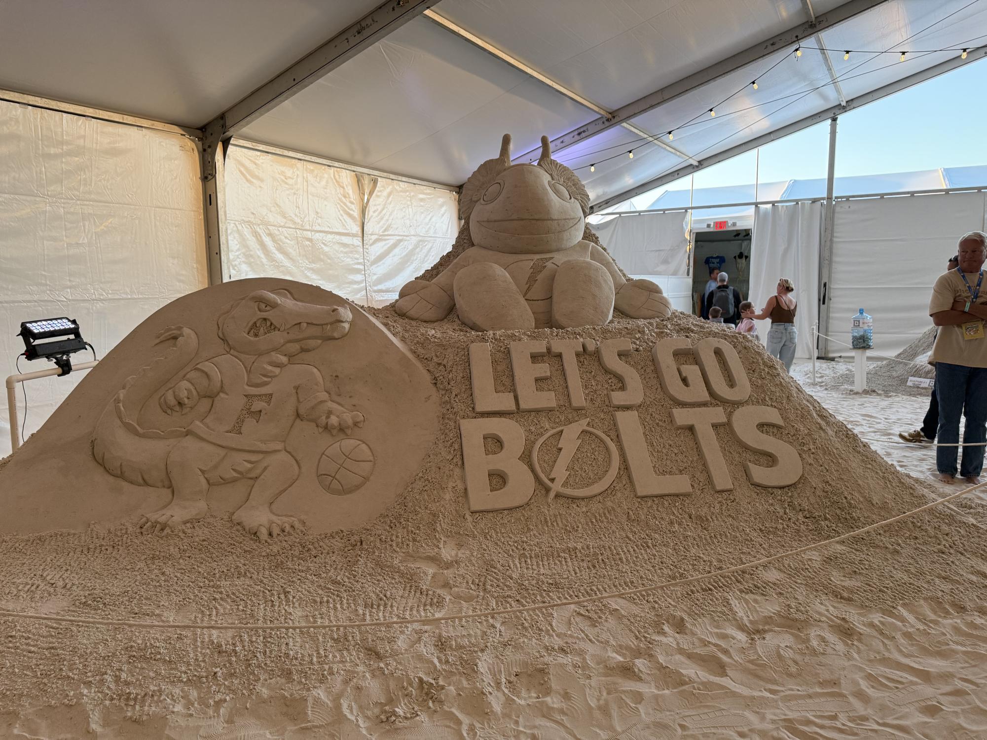One sculptor displayed their love for Florida by sculpting the Florida Gator and Tampa Bay Lightning Bug.