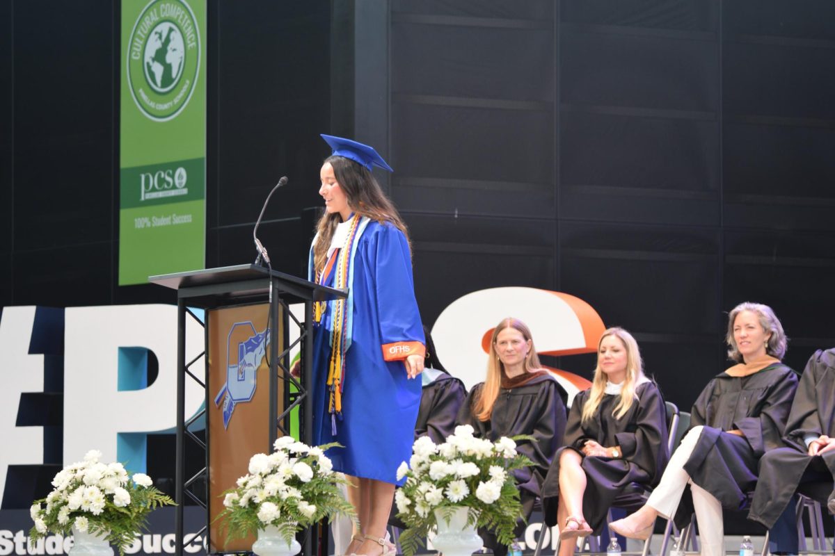 Next, Student Government President Victoria Garvey reminded classmates that they came together during a difficult year.