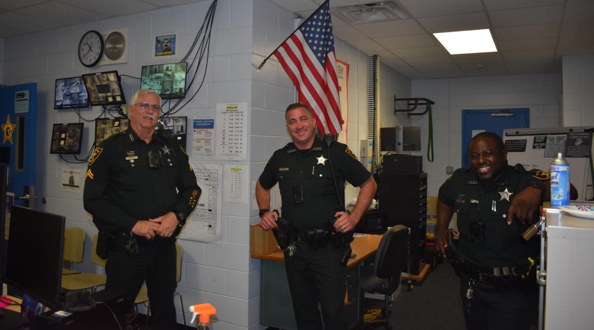 The Sheriff's Deputies are always on campus making sure students stay safe.