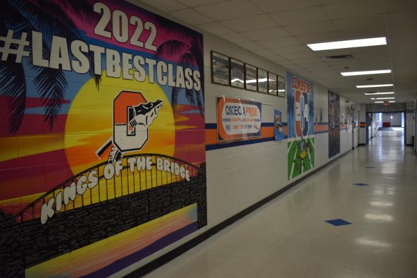 Murals line the halls